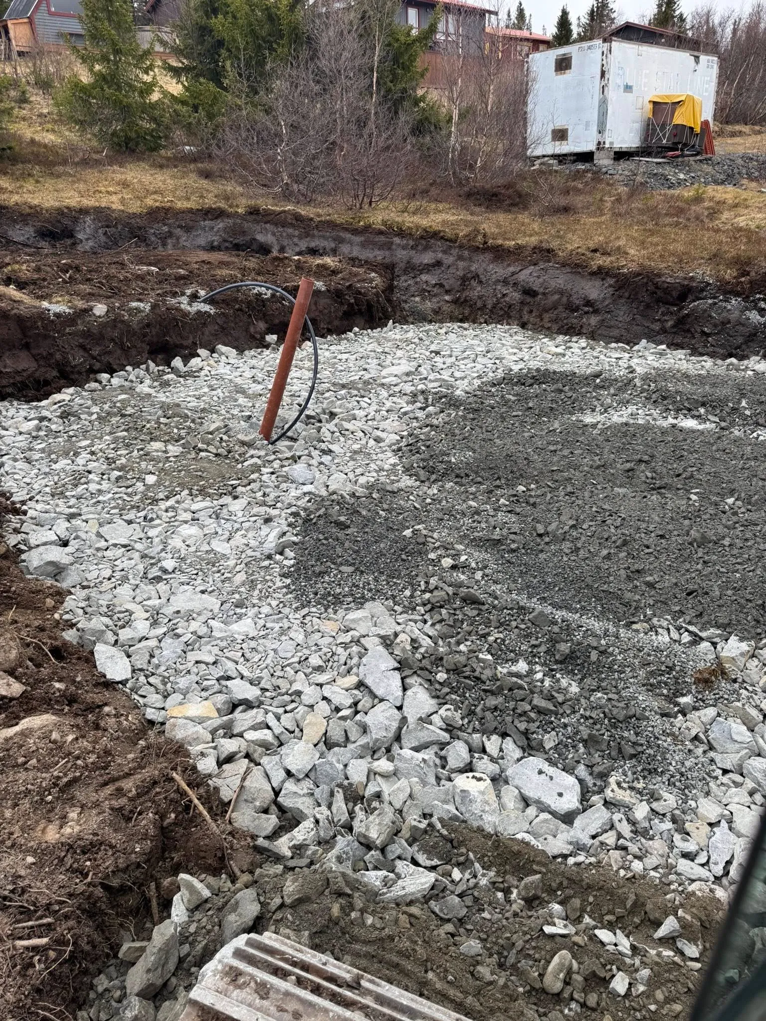 Markarbete på villatomt nr 2 i Jämtland